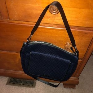 Vera Bradley velvet Carson crossbody shoulder bag